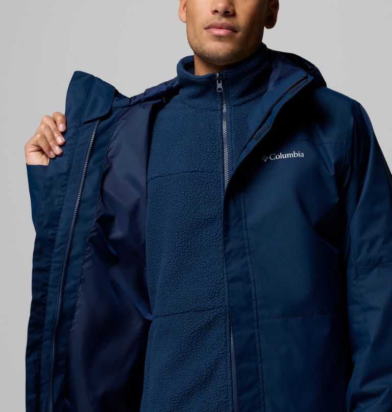 Men's Hikebound II Waterproof Hooded 3-In-1 Jacket, Color: Collegiate Navy, image 11