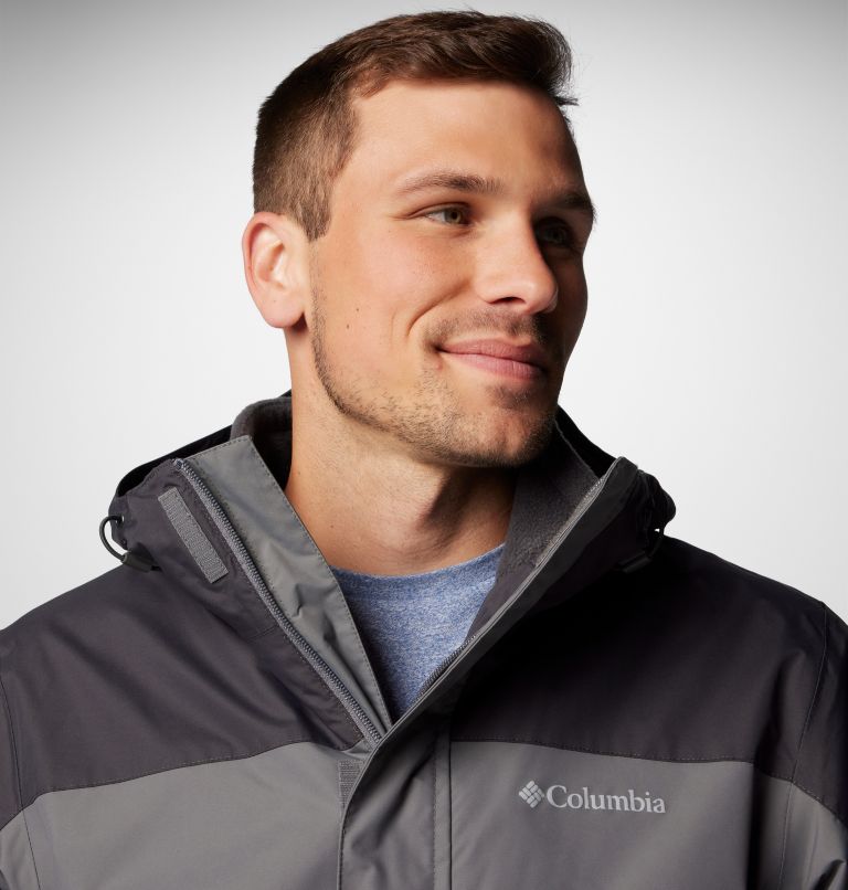 Men's Tunnel Falls II 3-in-1 Waterproof Jacket, Color: City Grey, Shark, image 5
