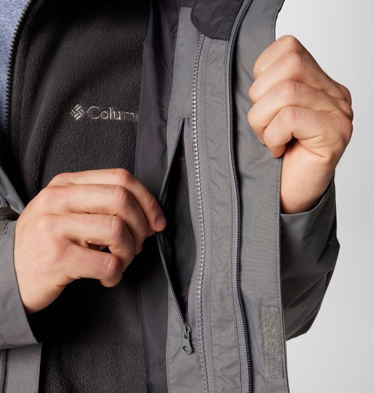 Men's Tunnel Falls II 3-in-1 Waterproof Jacket, Color: City Grey, Shark, image 11