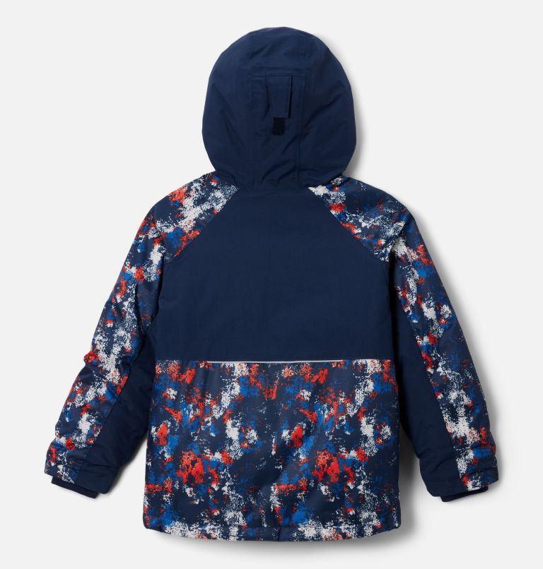 Boys' Mighty Mogul III Printed Jacket, Color: Mountain Blue Timberwild, Coll Navy, image 2