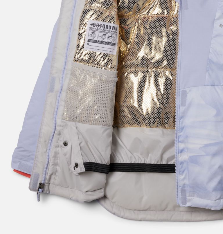 Chaqueta de esquí impermeable con estampado Mighty Mogul III para niña, Color: Snowdrift Windblown, Snowdrift, image 3