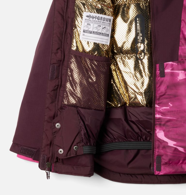 Chaqueta de esquí impermeable con estampado Mighty Mogul III para niña, Color: Pink Ice Windblown, Moonvista, image 3