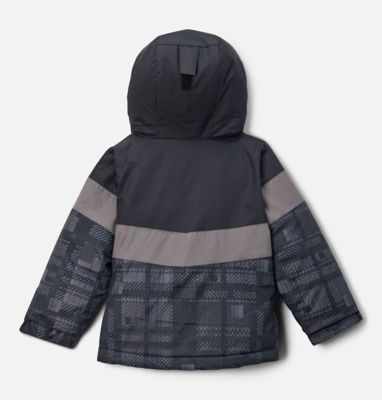 Boys' Toddler Lightning Lift III Printed Jacket, Color: Black Warp Plaid, City Grey, image 2