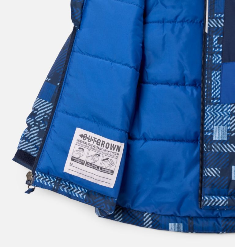 Manteau Lightning Lift III pour jeunes garçons, Color: Coll Navy Warp Plaid, Mtn Blue, image 3
