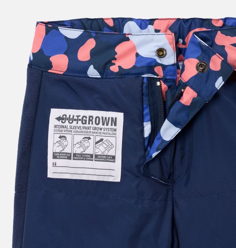Girls' Toddler Starchaser Peak III Printed Pants, Color: Collegiate Navy Winterbloom, image 3
