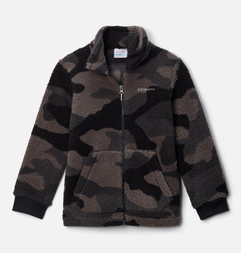 Boys' Rugged Ridge II Printed Sherpa Full Zip Jacket, Color: Black Mod Camo, image 1