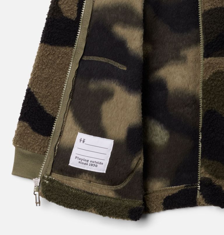 Boys' Rugged Ridge II Printed Sherpa Full Zip Jacket, Color: Stone Green Mod Camo, image 3