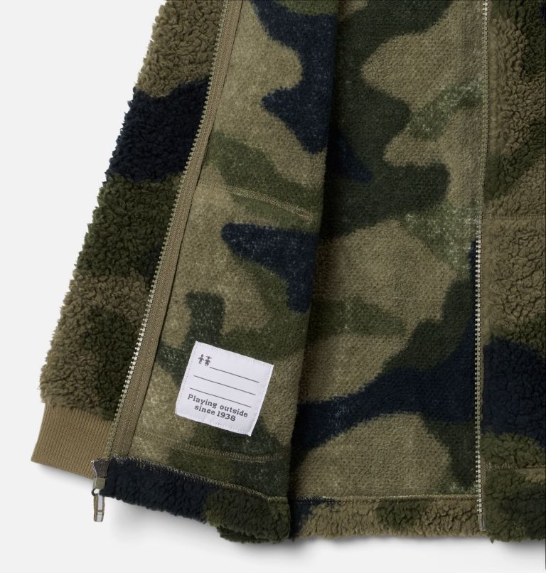 Boys' Rugged Ridge II Printed Sherpa Full Zip Jacket, Color: Stone Green Mod Camo, image 3