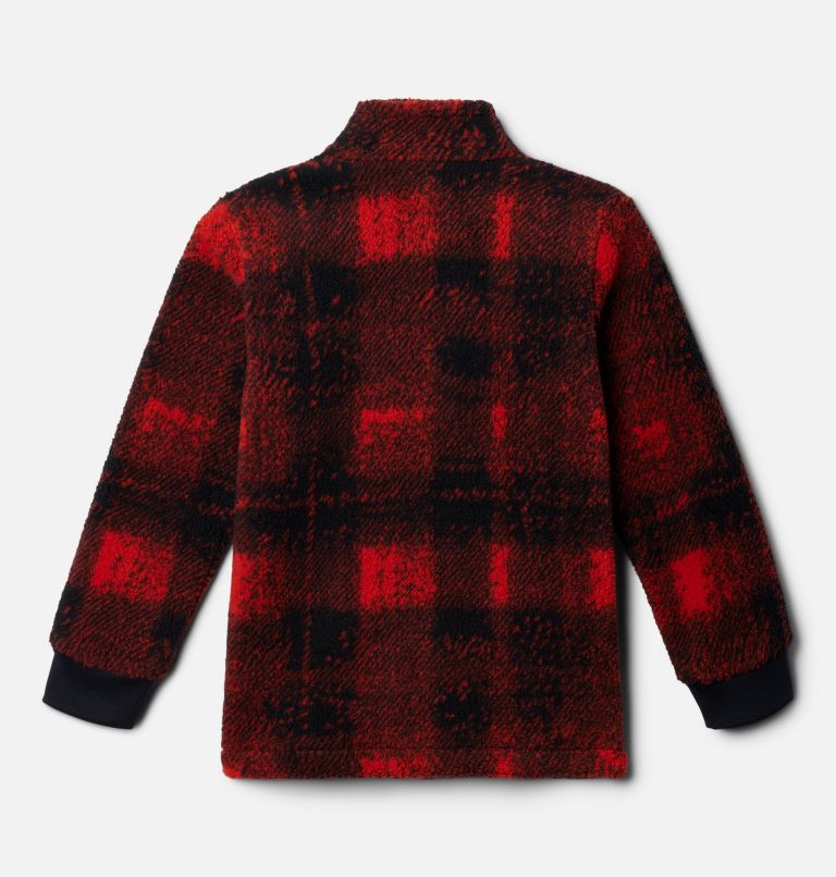 Boys' Rugged Ridge III Sherpa Fleece Jacket, Color: Sail Red Omblur Tonal, image 2
