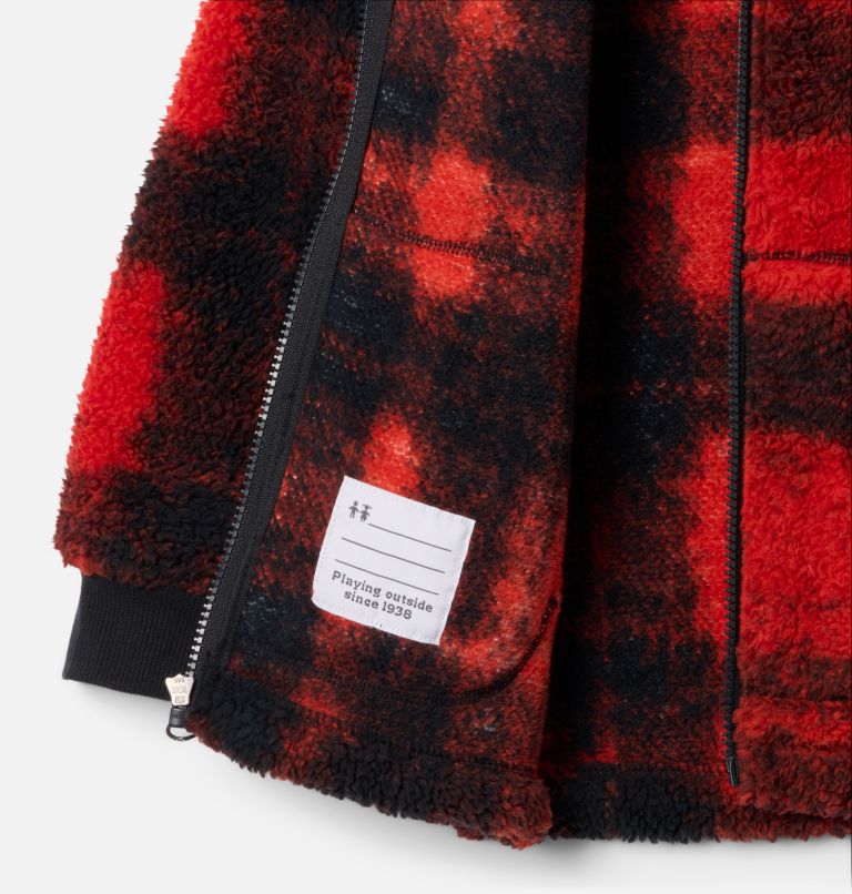 Boys' Rugged Ridge III Sherpa Fleece Jacket, Color: Sail Red Omblur Tonal, image 3