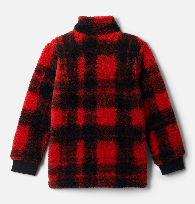 Boys' Rugged Ridge III Sherpa Fleece Jacket, Color: Sail Red Omblur Tonal, image 2