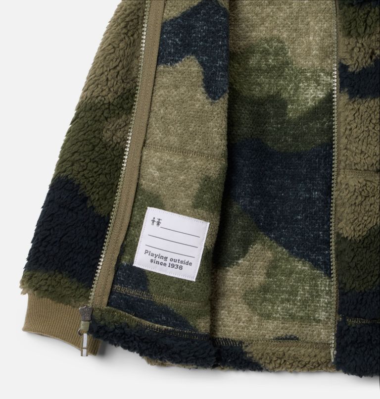 Boys' Toddler Rugged Ridge II Printed Sherpa Full Zip Jacket, Color: Stone Green Mod Camo, image 3