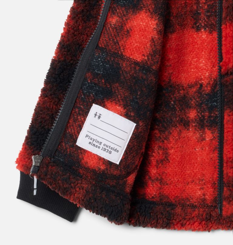 Boys' Toddler Rugged Ridge II Printed Sherpa Full Zip Jacket, Color: Sail Red Omblur Tonal, image 3