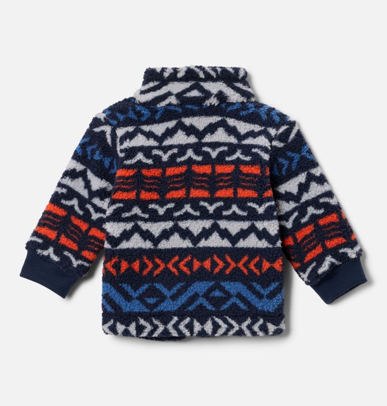 Infant Rugged Ridge II Printed Sherpa Full Zip Jacket, Color: Mountain Blue Madras, image 2