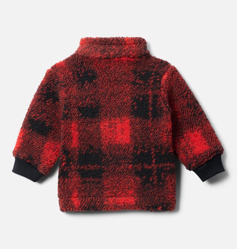 Infant Rugged Ridge II Printed Sherpa Full Zip Jacket, Color: Sail Red Omblur Tonal, image 2
