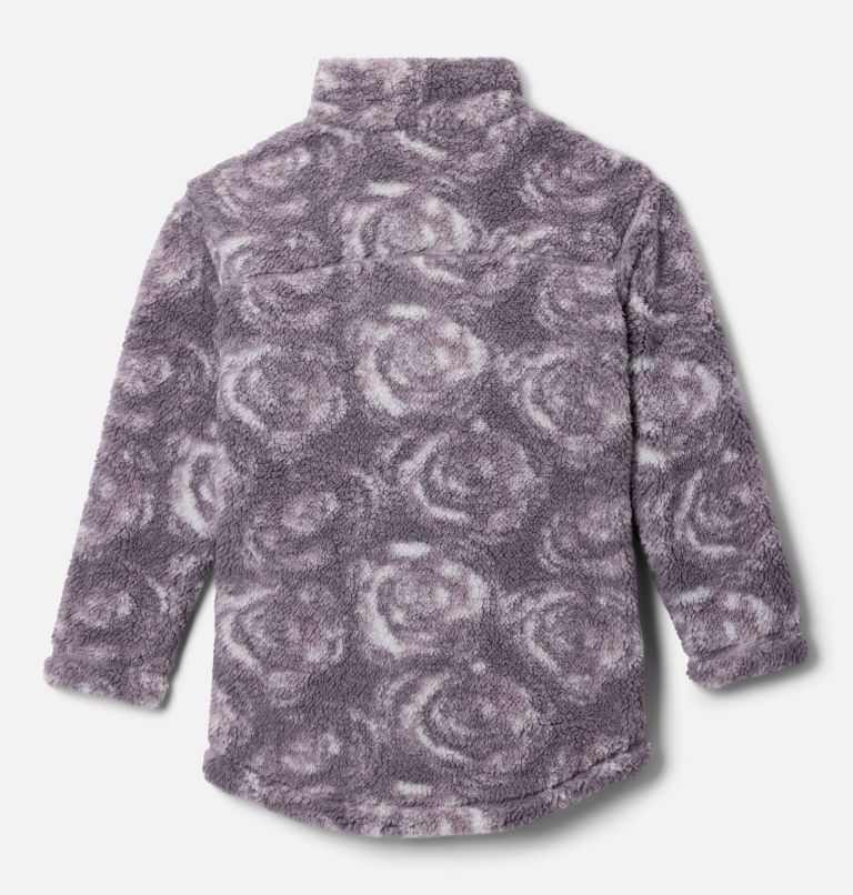 Girls' West Bend Printed Full Zip Fleece Jacket, Color: Shale Purple Rosecity, image 2