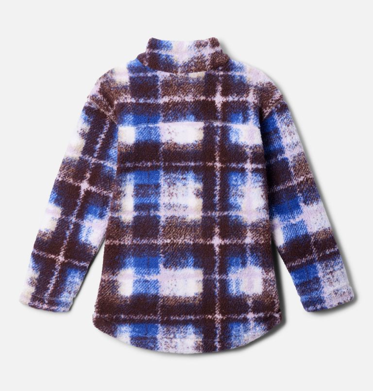 Girls' West Bend Printed Full Zip Fleece Jacket, Color: Snowdrift Omblur, image 2