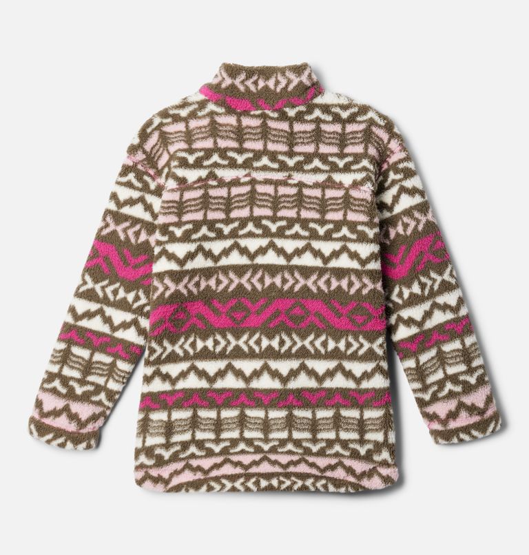 Girls' West Bend Printed Full Zip Fleece Jacket, Color: Pink Ice Madras, image 2