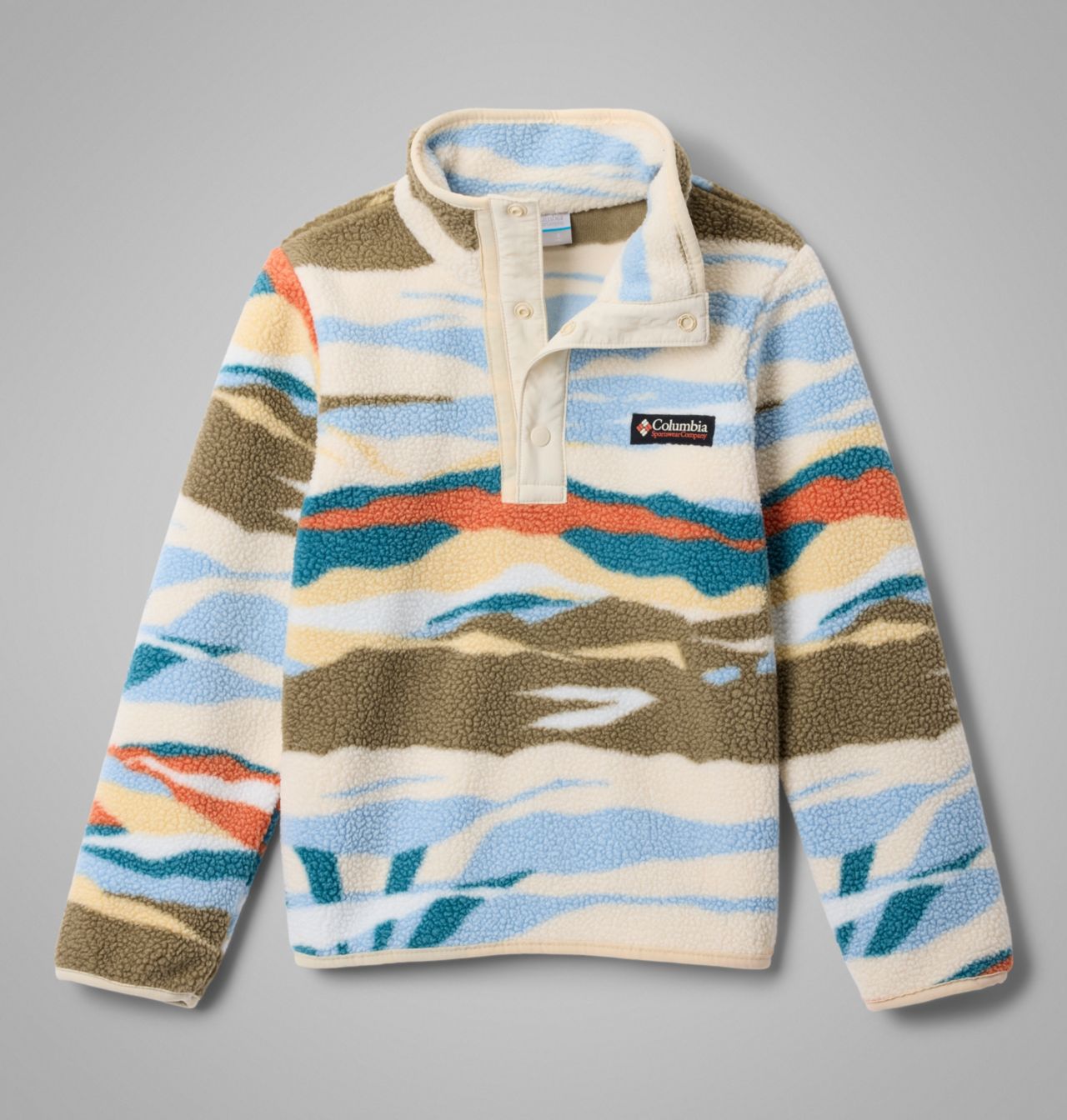 Kids' Helvetia™ II Printed Half Snap Fleece Pullover 1