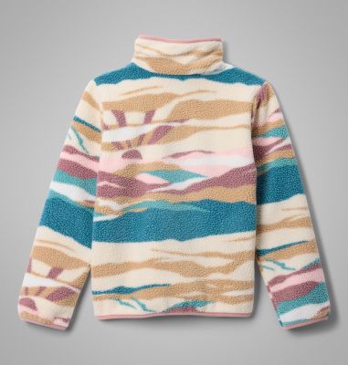 Youth Helvetia II Sherpa Half Snap Printed Fleece, Color: River Blue Rogue Valley, image 10