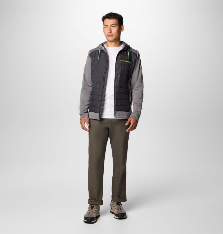 Men's Collegiate Out-Shield Hybrid Hoodie - Oregon, Color: UO - City Grey, Shark, image 3