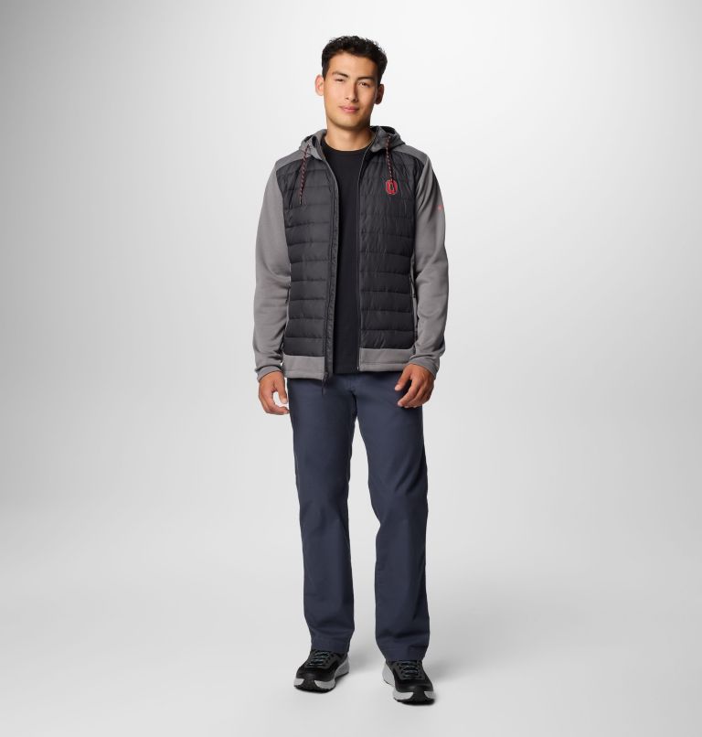 Men's Collegiate Out-Shield Hybrid Hoodie - Ohio State, Color: OS - City Grey, Shark, image 3