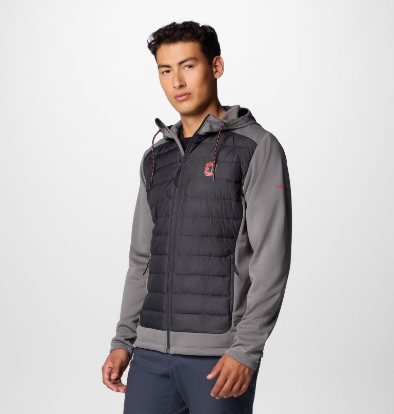 Men's Collegiate Out-Shield Hybrid Hoodie - Ohio State, Color: OS - City Grey, Shark, image 4