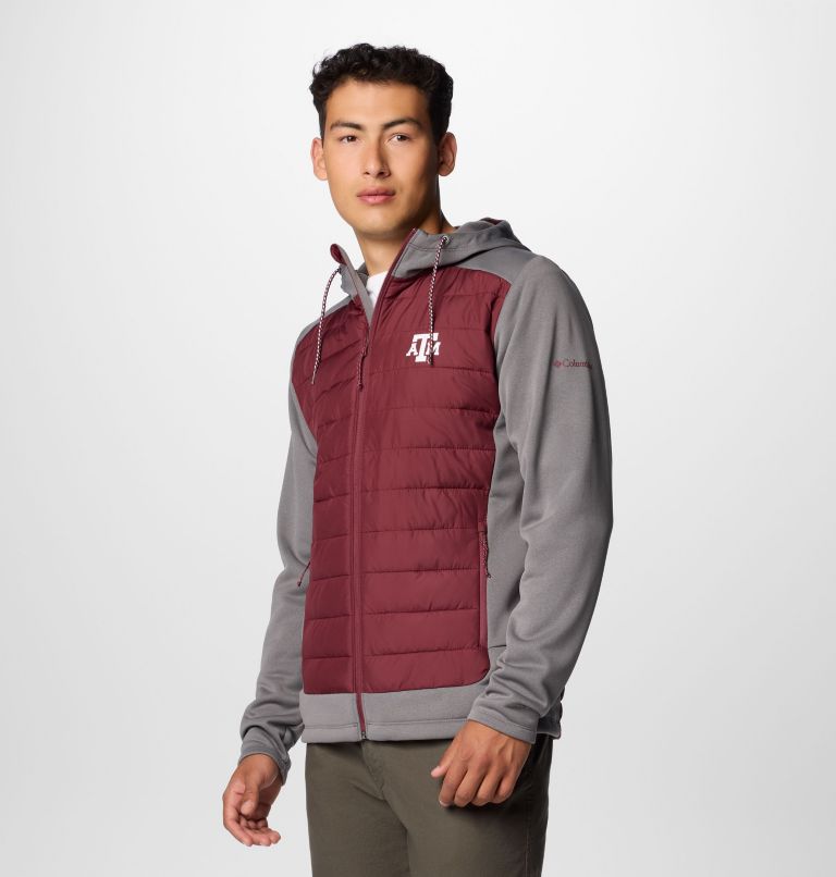 CLG Out-Shield Hybrid Hoodie | 023 | L, Color: TAM - City Grey, Deep Maroon, image 4