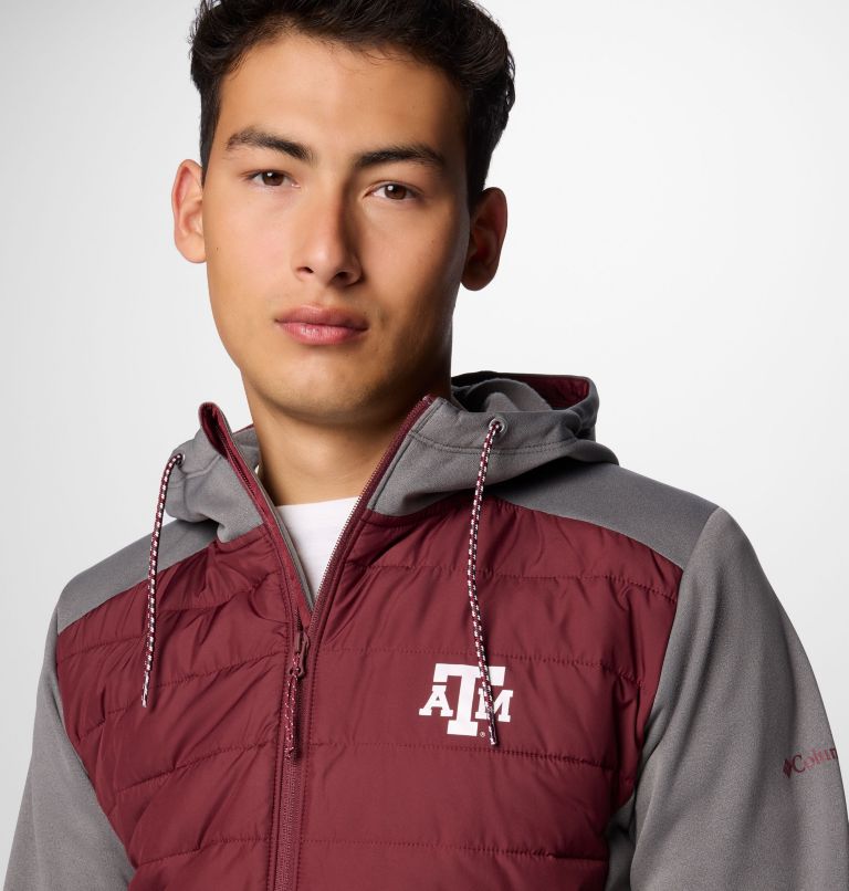 CLG Out-Shield Hybrid Hoodie | 023 | L, Color: TAM - City Grey, Deep Maroon, image 5