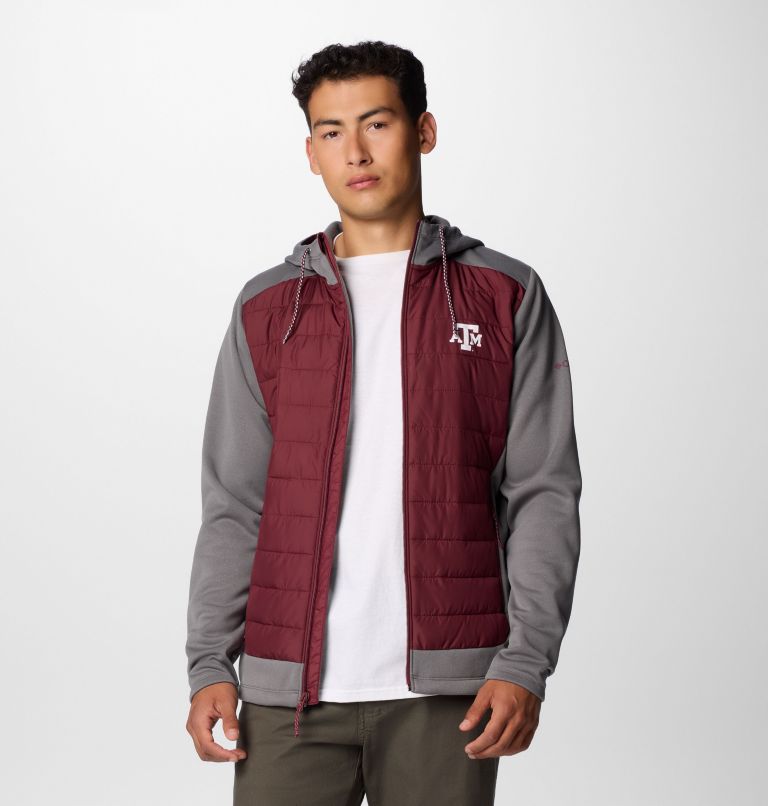 CLG Out-Shield Hybrid Hoodie | 023 | L, Color: TAM - City Grey, Deep Maroon, image 7
