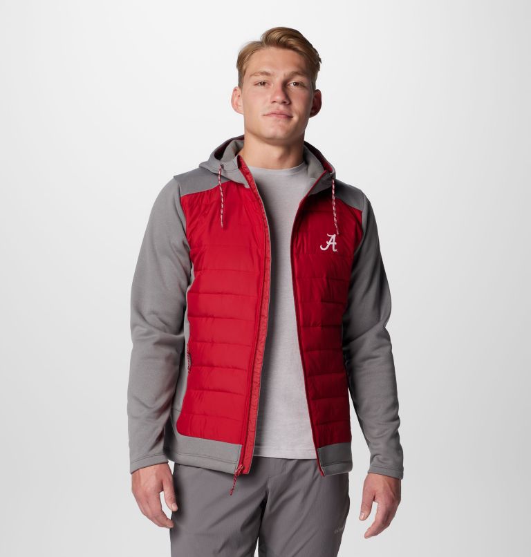 CLG Out-Shield Hybrid Hoodie | 028 | XL, Color: ALA - City Grey, Red Velvet, image 1