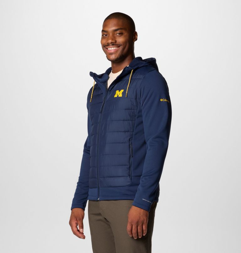 Men's Collegiate Out-Shield Hybrid Hoodie - Michigan, Color: UM - Collegiate Navy, image 4