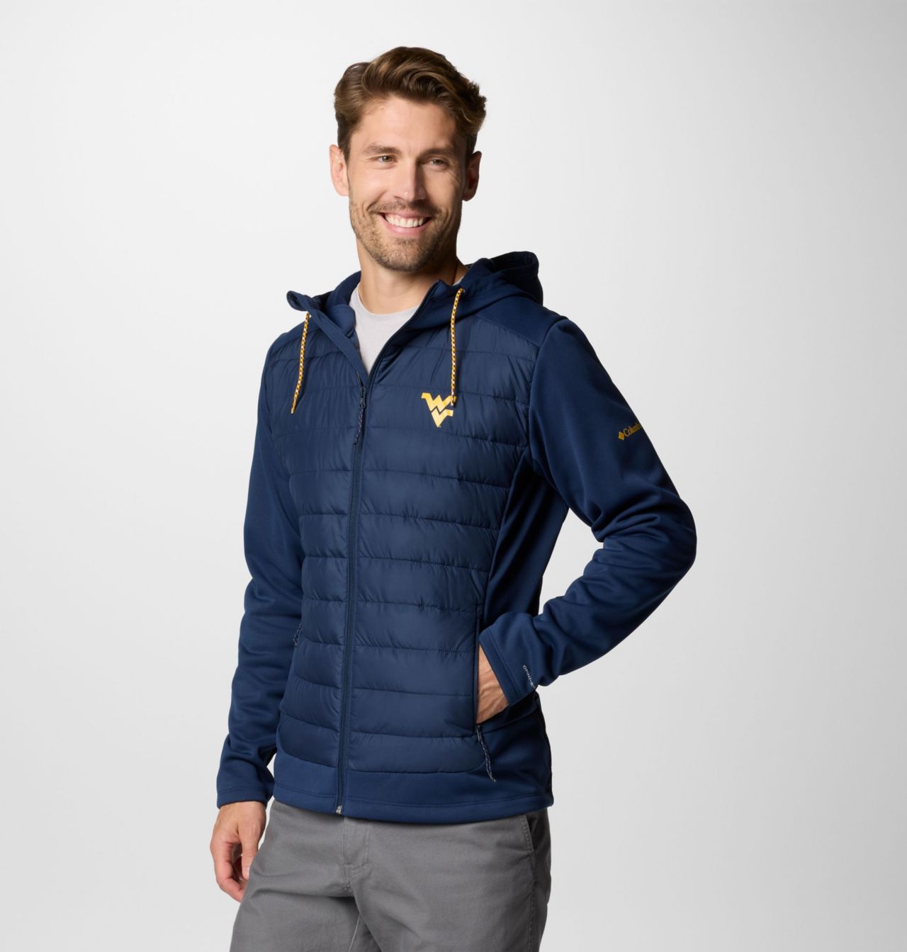 Men's Collegiate Out-Shield™ Hybrid Hoodie - West Virginia 4