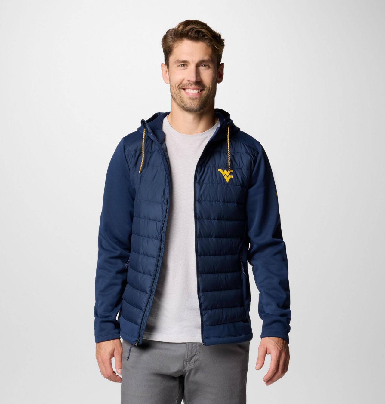 Men's Collegiate Out-Shield™ Hybrid Hoodie - West Virginia 1