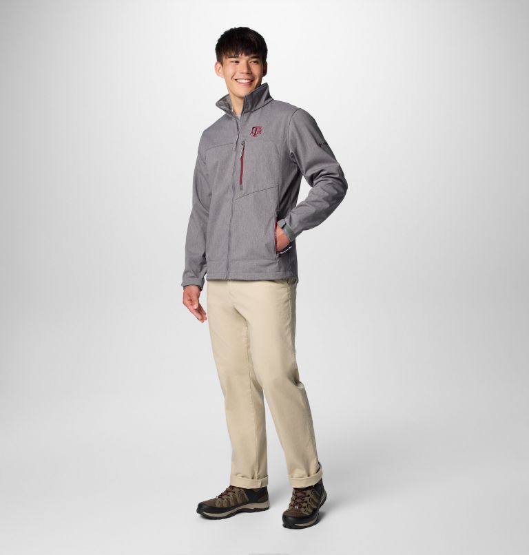 Men's Collegiate Ascender III Softshell - Texas A&M, Color: TAM - City Grey, image 3