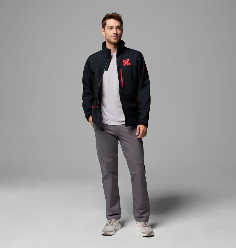 Men's Collegiate Ascender III Softshell - Nebraska, Color: NEB - Black, image 2