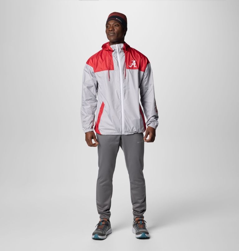 Men's Collegiate Flash Challenger II Windbreaker - Alabama, Color: ALA - Columbia Grey, Red Velvet, image 3