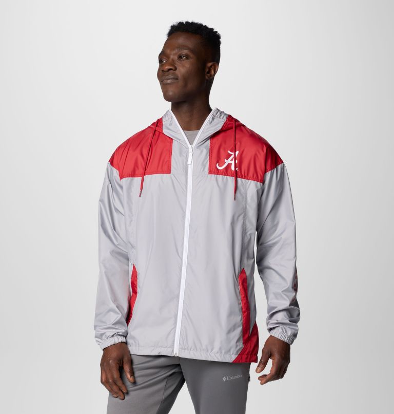 Men's Collegiate Flash Challenger II Windbreaker - Alabama, Color: ALA - Columbia Grey, Red Velvet, image 4