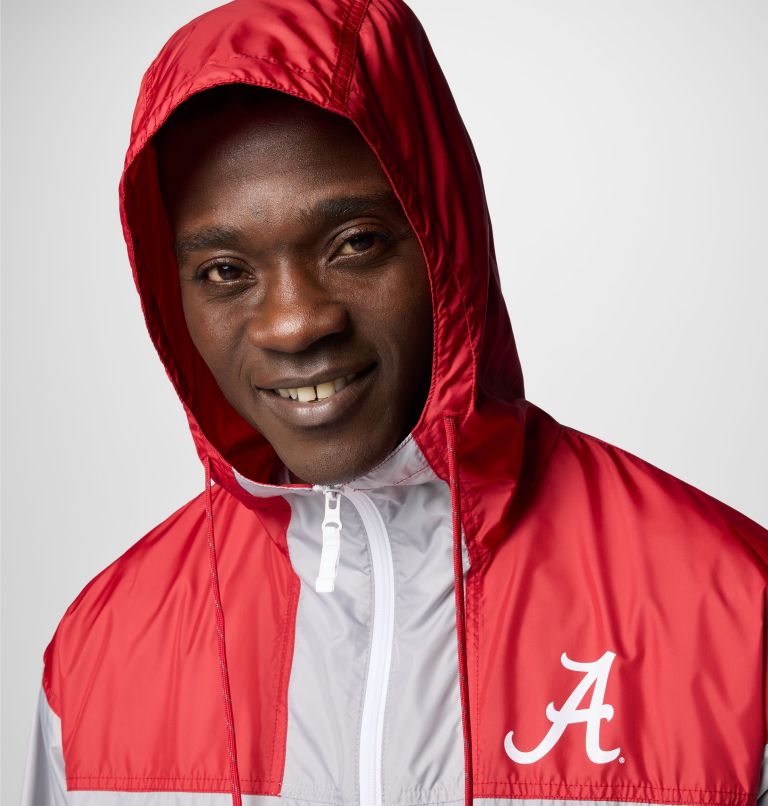 Men's Collegiate Flash Challenger II Windbreaker - Alabama, Color: ALA - Columbia Grey, Red Velvet, image 5