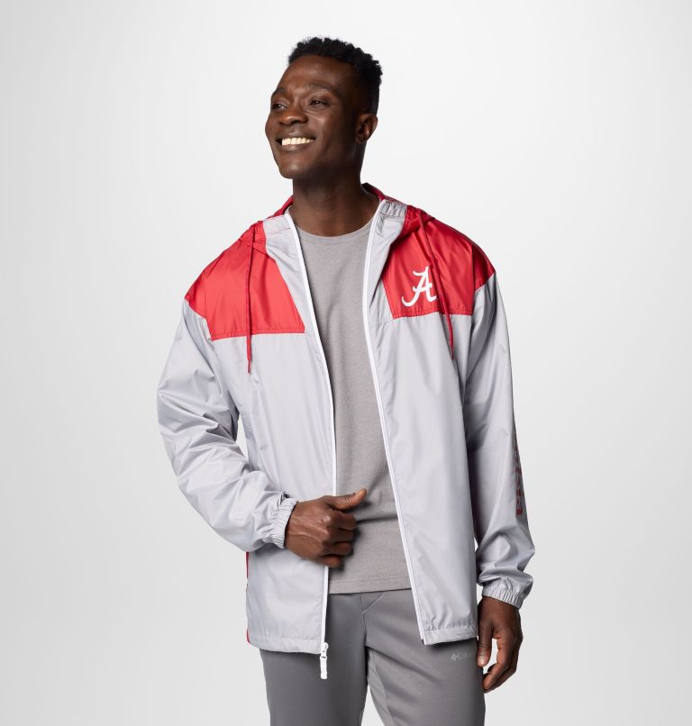 Men's Collegiate Flash Challenger II Windbreaker - Alabama, Color: ALA - Columbia Grey, Red Velvet, image 8
