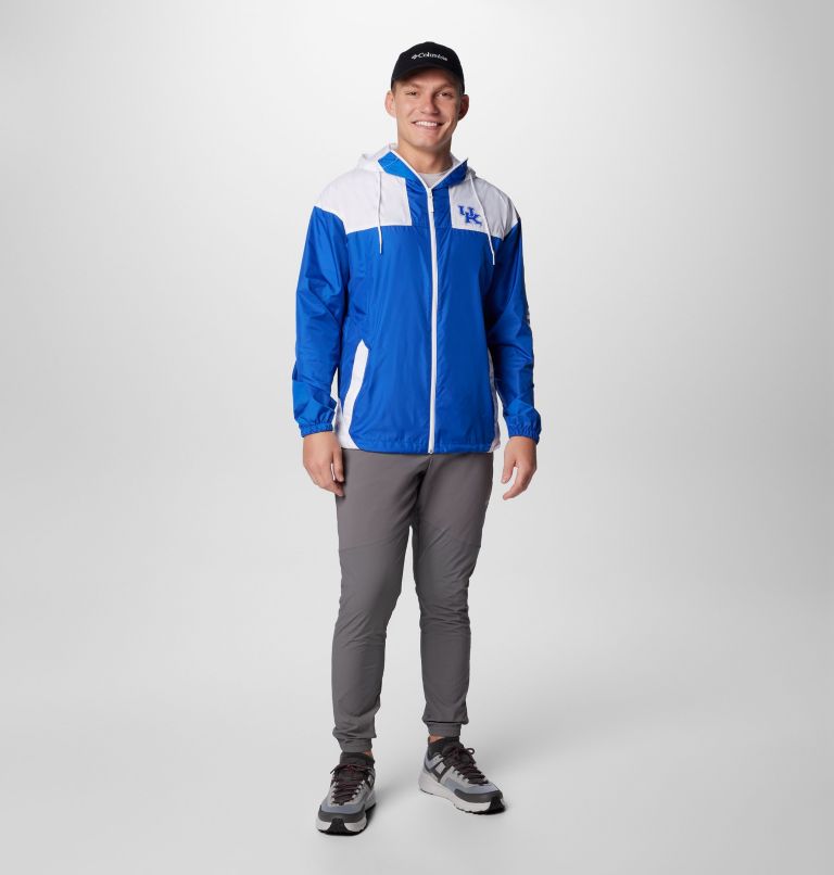 Men's Collegiate Flash Challenger II Windbreaker - Kentucky, Color: UK - Azul, White, image 3