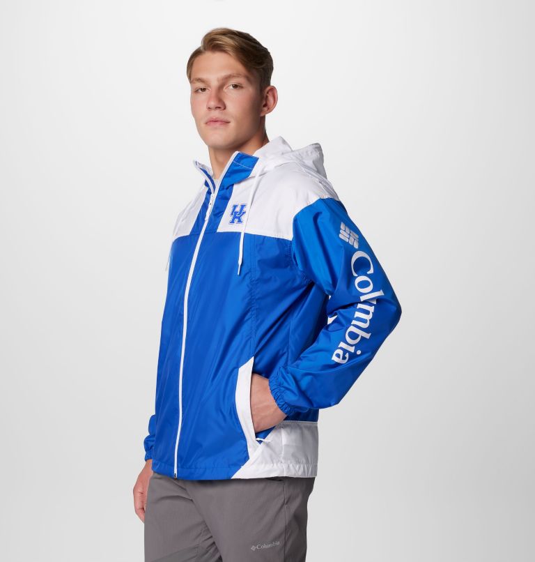 Men's Collegiate Flash Challenger II Windbreaker - Kentucky, Color: UK - Azul, White, image 4