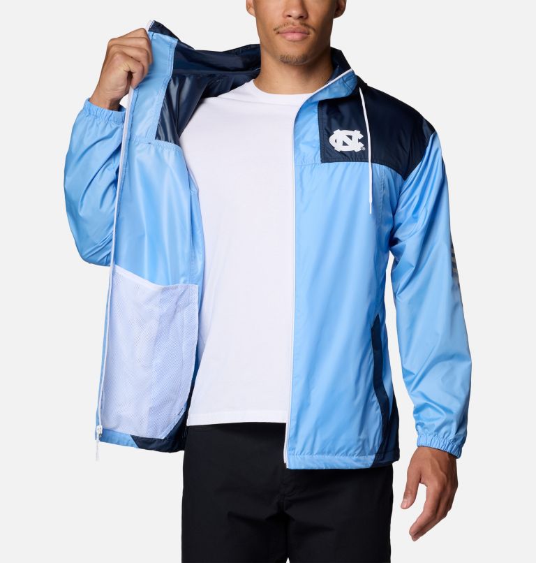 Men's Collegiate Flash Challenger II Windbreaker - North Carolina, Color: NC - White Cap, Collegiate Navy, image 5
