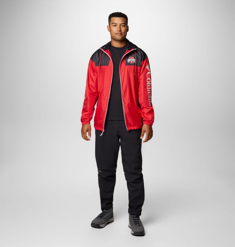 Men's Collegiate Flash Challenger II Windbreaker - Ohio State, Color: OS - Intense Red, Black, image 3