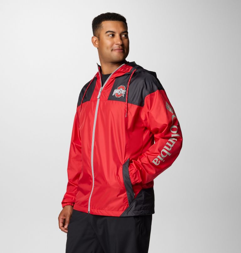 Men's Collegiate Flash Challenger II Windbreaker - Ohio State, Color: OS - Intense Red, Black, image 4