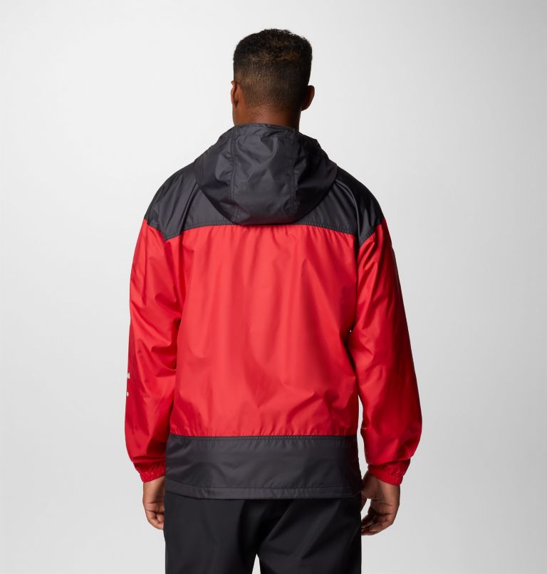 Men's Collegiate Flash Challenger II Windbreaker - Ohio State, Color: OS - Intense Red, Black, image 2