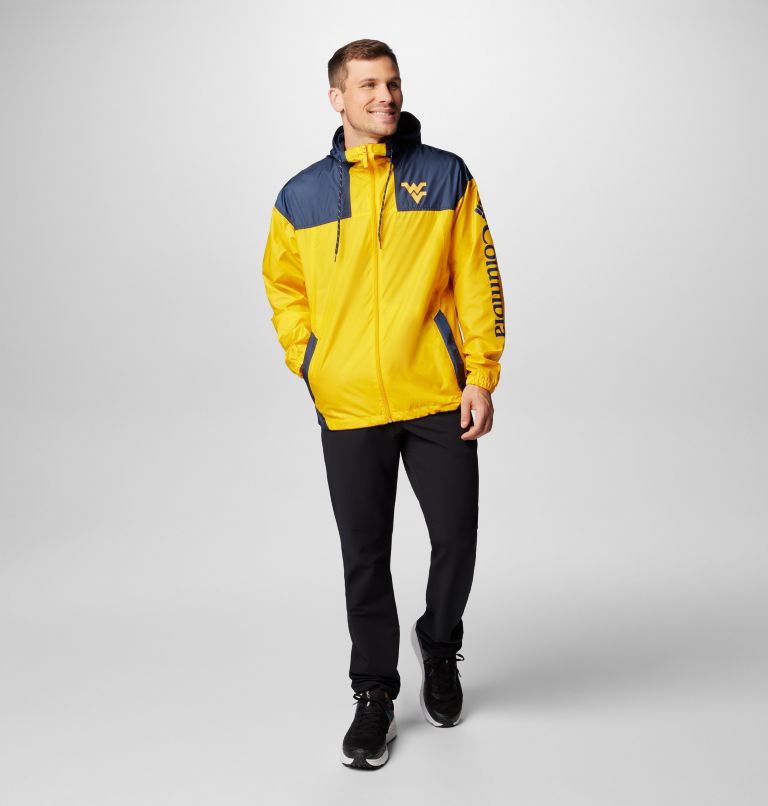Men's Collegiate Flash Challenger II Windbreaker - West Virginia, Color: WV - MLB Gold, Collegiate Navy, image 3