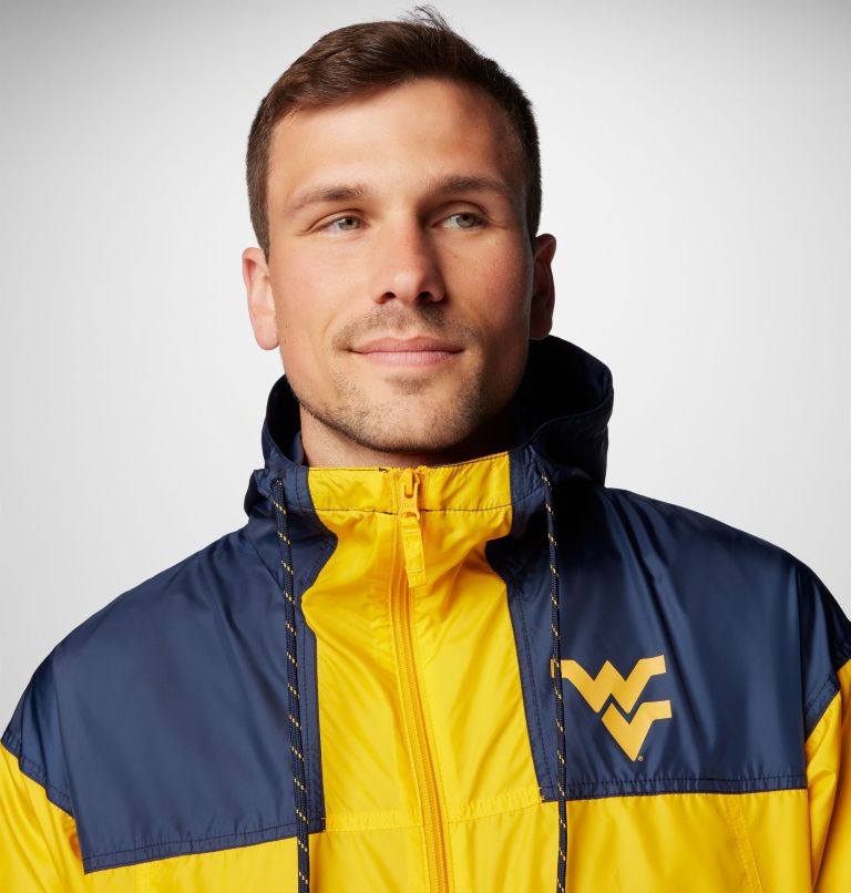 Men's Collegiate Flash Challenger II Windbreaker - West Virginia, Color: WV - MLB Gold, Collegiate Navy, image 5