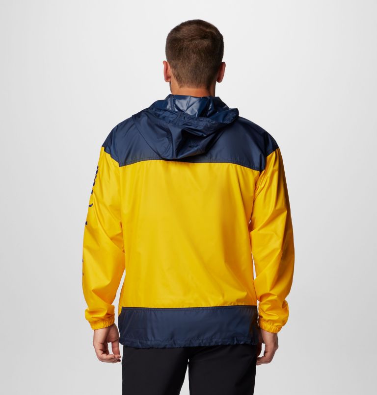 Men's Collegiate Flash Challenger II Windbreaker - West Virginia, Color: WV - MLB Gold, Collegiate Navy, image 2