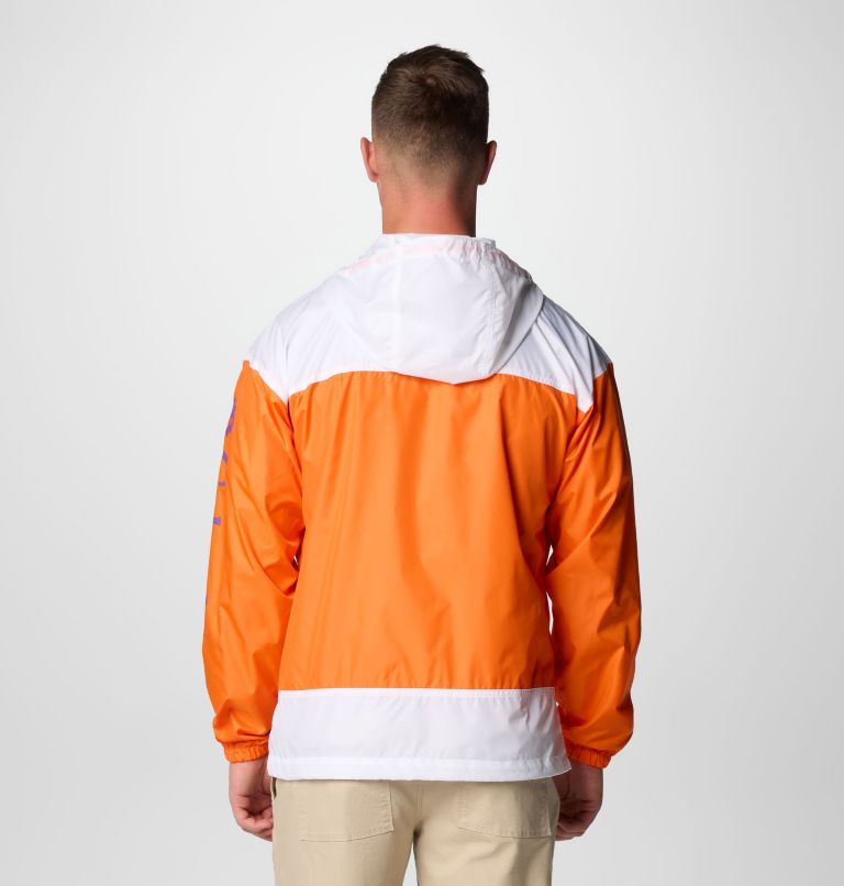 Men's Collegiate Flash Challenger II Windbreaker - Clemson, Color: CLE - Spark Orange, White, image 2